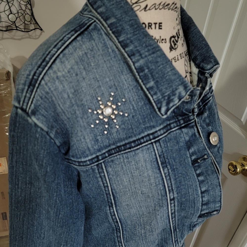 AMERICAN BLUES WOMENS JEAN SHORT CROPED JACKET SIZE XL - Picture 3 of 9